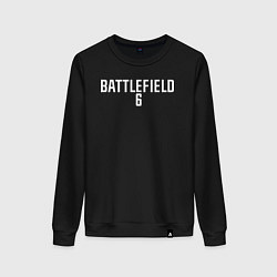 Свитшот хлопковый женский Battlefield 6 logo, цвет: черный
