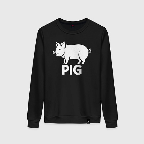 Женский свитшот Городская Свинья / Черный – фото 1