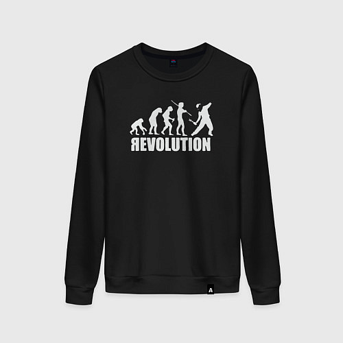 Женский свитшот Революция - эволюция / Черный – фото 1