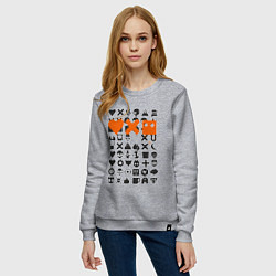 Свитшот хлопковый женский Love Death and Robots двухсторонний, цвет: меланж — фото 2