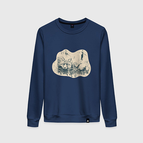 Женский свитшот Туаль де Жуи лиса / Тёмно-синий – фото 1