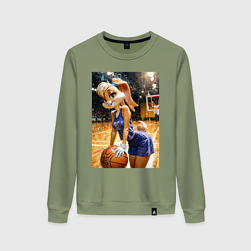 Женский свитшот Подача Лолы Банни в баскетболе / Авокадо – фото 1