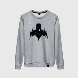 Свитшот хлопковый женский Batman dark, цвет: меланж
