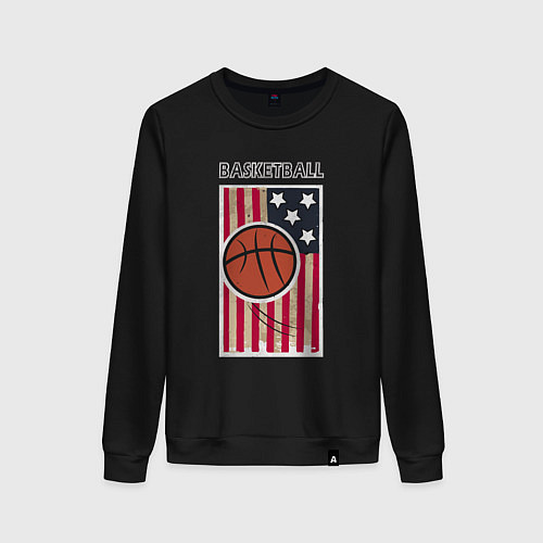 Женский свитшот Basketball USA / Черный – фото 1