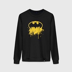 Свитшот хлопковый женский Batman splash, цвет: черный