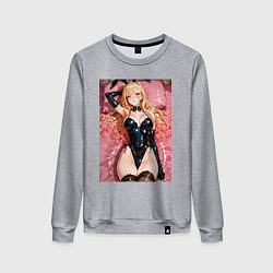 Свитшот хлопковый женский Марин Китагава в костюме кролика, цвет: меланж