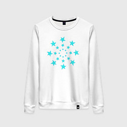 Свитшот хлопковый женский Вихрь звезд, цвет: белый