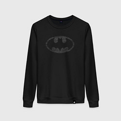 Свитшот хлопковый женский Batman logo style, цвет: черный
