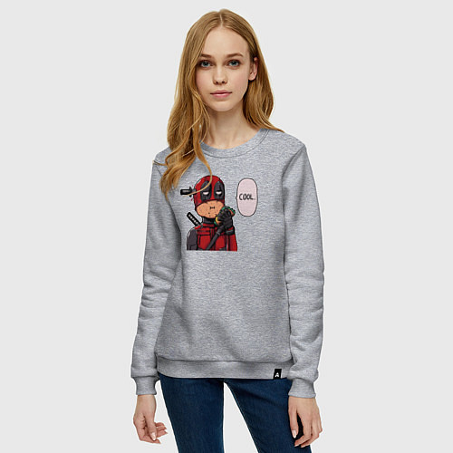 Женский свитшот Deadpool cool / Меланж – фото 3