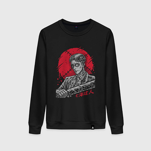 Женский свитшот Магическая битва Нанами Кенто бой / Черный – фото 1