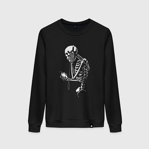 Женский свитшот Рок до костей / Черный – фото 1