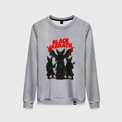 Свитшот хлопковый женский Black Sabbath в виде летучих мышей, цвет: меланж
