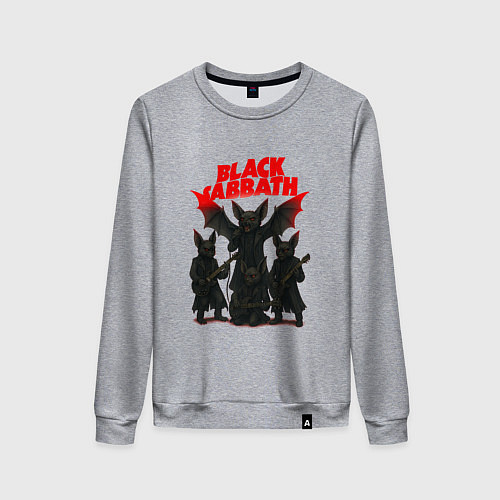 Женский свитшот Black Sabbath в виде летучих мышей / Меланж – фото 1