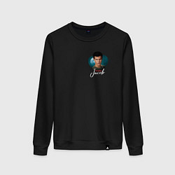 Свитшот хлопковый женский Team Jacob, цвет: черный