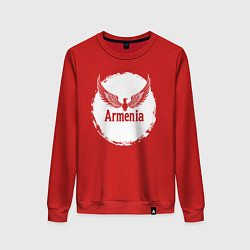 Свитшот хлопковый женский Гордость Армении, цвет: красный