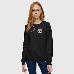 Свитшот хлопковый женский Мировое древо Иггдрасиль, цвет: черный — фото 2