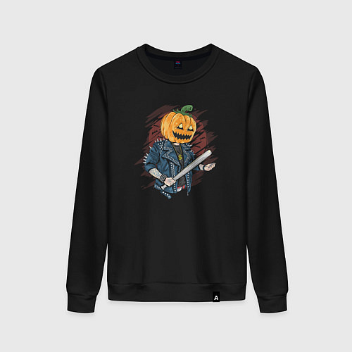 Женский свитшот Punk pumpkin / Черный – фото 1