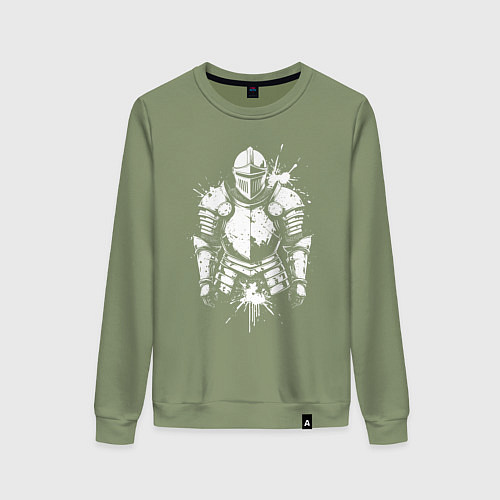 Женский свитшот Доспехи рыцаря граффити / Авокадо – фото 1