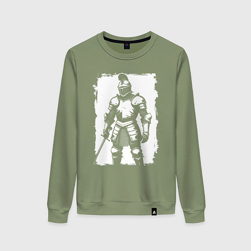Женский свитшот Рыцарь с мечом / Авокадо – фото 1