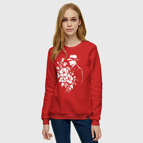 Женский свитшот Цветы мафии / Красный – фото 3