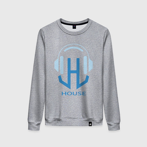 Женский свитшот Логотип House Music / Меланж – фото 1