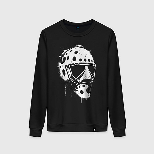 Женский свитшот Белая хоккейная маска / Черный – фото 1