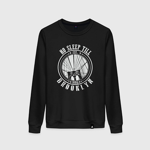 Женский свитшот Не спать до Бруклина / Черный – фото 1