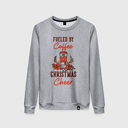 Свитшот хлопковый женский Новогоднее настроение, цвет: меланж