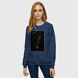 Свитшот хлопковый женский John Wick in the dark, цвет: тёмно-синий — фото 2