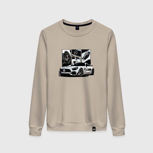 Женский свитшот Car / Миндальный – фото 1