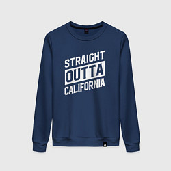 Свитшот хлопковый женский Прямиком из Калифорнии, цвет: тёмно-синий