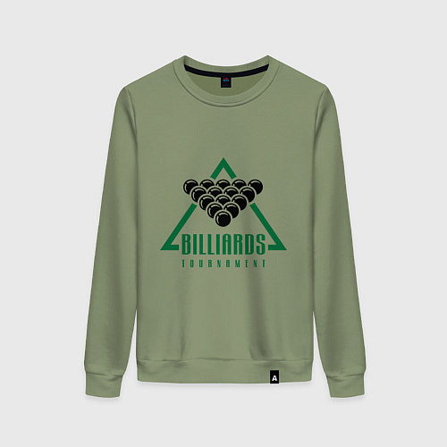 Женский свитшот Billiards tournament / Авокадо – фото 1