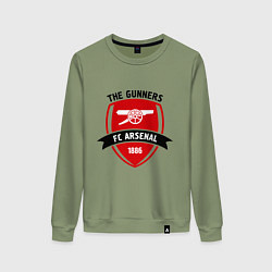 Свитшот хлопковый женский FC Arsenal: The Gunners, цвет: авокадо