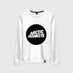 Свитшот хлопковый женский Arctic Monkeys Round, цвет: белый