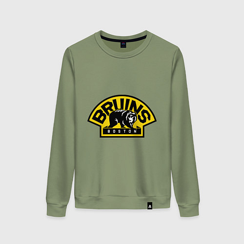 Женский свитшот HC Boston Bruins Label / Авокадо – фото 1