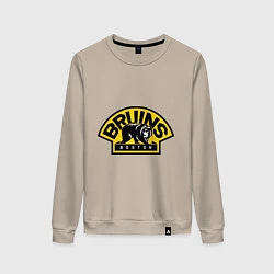 Свитшот хлопковый женский HC Boston Bruins Label, цвет: миндальный