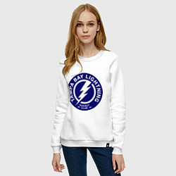 Свитшот хлопковый женский HC Tampa Bay Lightning, цвет: белый — фото 2