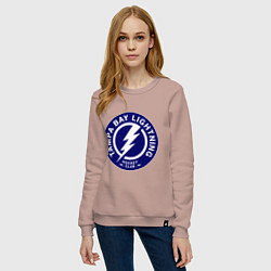 Свитшот хлопковый женский HC Tampa Bay Lightning, цвет: пыльно-розовый — фото 2