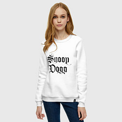 Свитшот хлопковый женский Snoop Dogg, цвет: белый — фото 2