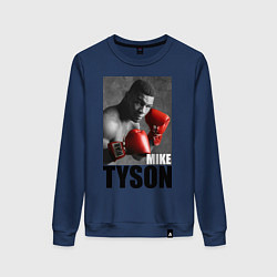 Свитшот хлопковый женский Mike Tyson, цвет: тёмно-синий