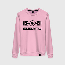 Свитшот хлопковый женский Subaru, цвет: светло-розовый