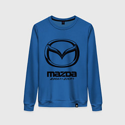 Свитшот хлопковый женский Mazda Zoom-Zoom, цвет: синий