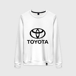 Свитшот хлопковый женский Toyota Logo, цвет: белый