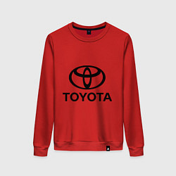 Свитшот хлопковый женский Toyota Logo, цвет: красный