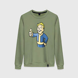 Свитшот хлопковый женский Fallout vault boy, цвет: авокадо