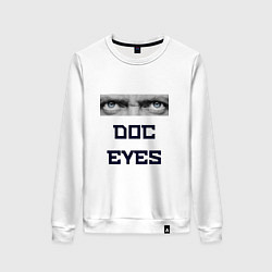 Свитшот хлопковый женский Doc Eyes, цвет: белый