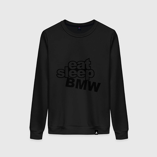 Женский свитшот Eat Sleep BMW / Черный – фото 1