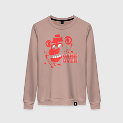 Свитшот хлопковый женский Freddy Game Over, цвет: пыльно-розовый