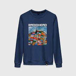 Свитшот хлопковый женский Radiohead, цвет: тёмно-синий