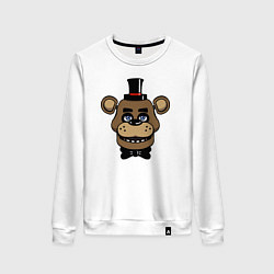 Свитшот хлопковый женский Freddy FNAF, цвет: белый